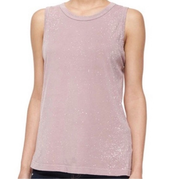 Current Elliot The Muscle Tee in Faded Mauve Galaxy - Picture 1 of 11